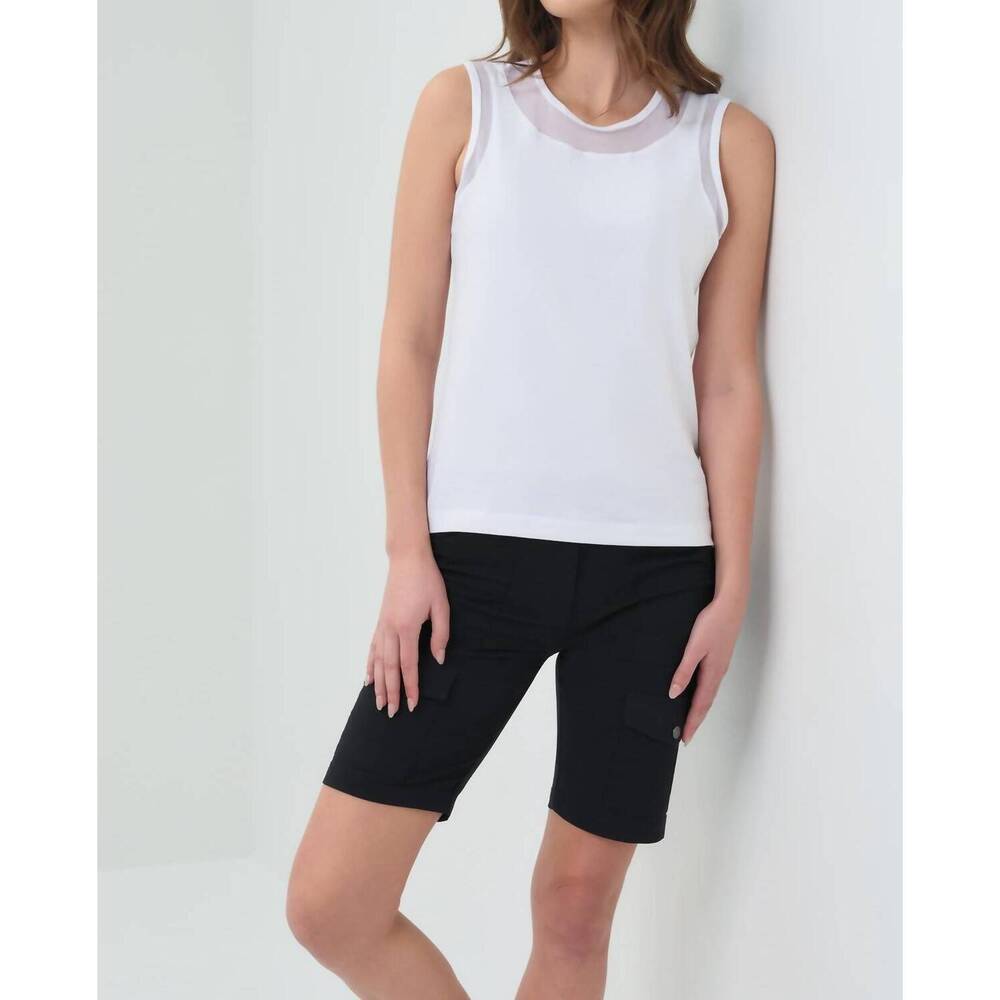 NEW ANATOMIE flo pima cotton sleeveless top in white